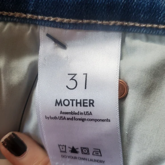 MOTHER THE STUNNER ZIP BUNNY SNIP NWT. SZ 31 CROP BERMUDA - Picture 7 of 10